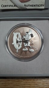 Investicne striebro mince minca Mickey Mouse - 4