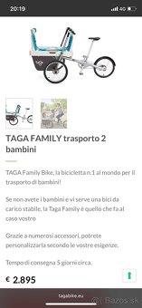 Predam rodinny cargo bike Taga na 3 deti - 4