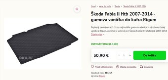 Gumová vaňička Śkoda Fabia 2 HTB - 4