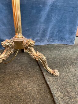 Stojaca lampa - mosadz, krištáľ - 4