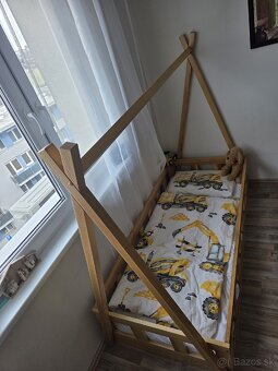 Detská posteľ- domček, masív - Jaseň - 4