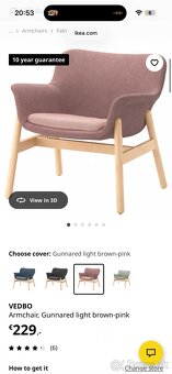 Ružové kreslo ikea - 4