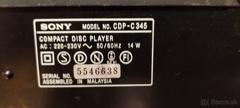 Predám dva 5CD meniče Sony CDP-C345 - 4