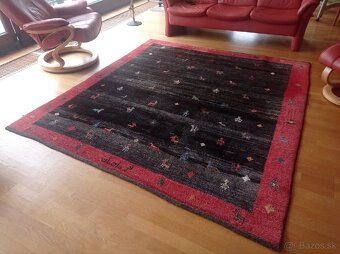 Hebký ručne viazaný koberec Gabbeh 250x250 cm - 4