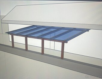 Pergola / prístrešok na mieru – s priesvitnou strechou - 4