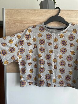 Crop top tričko NBA Los Angeles Lakers – veľkosť S (sedí aj - 4