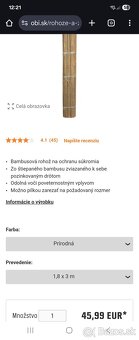 Bambusova rohoz + tieniaca plachta na plot - 4