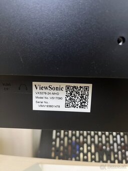 Monitor ViewSonic VX3276-2K-MHD (32″ QHD IPS) – výborný stav - 4