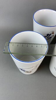 6x Pohár s husami, modrá linka, Moritz Zdekauer - 4