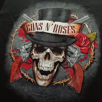 Guns N´ Roses čierne tričko s potlačou krátky rukáv M - 4