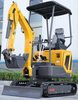 Minibagr 1,6t – Laidong 16kW, joysticky, hodně příslušenství - 4