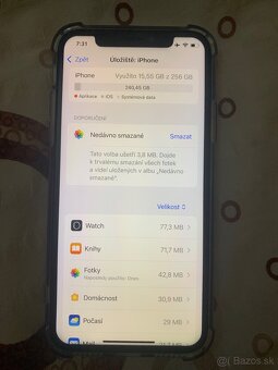 Apple iPhone XS – 256 GB, batéria 100 %, krásny stav – všetk - 4