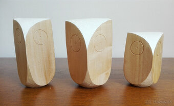 Tri sovy - sošky, rezba - 4