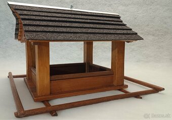 Drevené závesné kŕmitko pre vtáčiky - 4