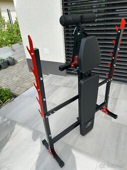 Kompletná domáca posilňovňa – bench, kladka, EZ tyč, 175 kg - 4