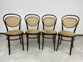 Stoličky Thonet s ratanovým výpletom v opierke - 4