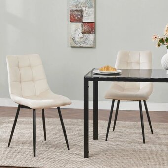 Jedálenské stoličky - sivá a biela farba - 3 druhy - 4