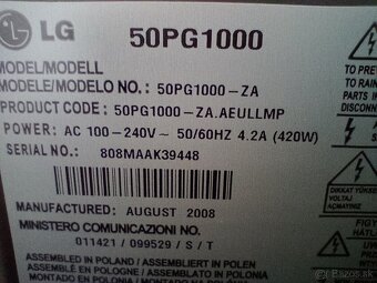 Predám TV televízor LG - 50" 127 cm - 4