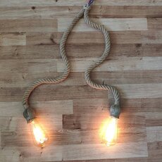 RETRO Závesné svietidlo - Konopné lano 100cm / 150cm - 4