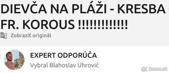 Dievča na pláži - kresba - František Korous - 4