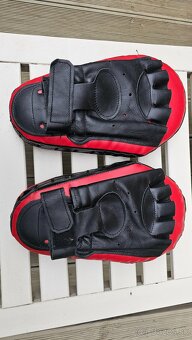 Lapy boxovacie "Katsudo" plastel - predĺžené/červené - 4