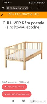 Posteľ IKEA Gulliver + matrac - 4
