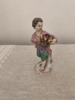 Meissen míšeň chlapec porcelánová soška 13 cm - 4