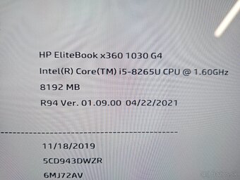 predám na diely/doskladanie HP ELITEBOOK x360 1030 g4 - 4