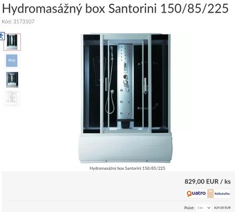 Hydromasážný box Santorini 150/85/225 - 4