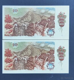 Bankovky ČSSR 10 Kčs čísla po sebe UNC - 4