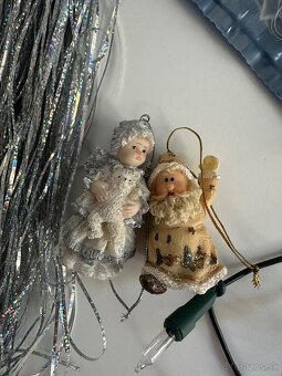 Vianočná výzdoba svetielka ozdoby reťaze háčiky - 4