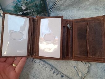 Kožená peňaženka PeTerson hnedo červená - 4