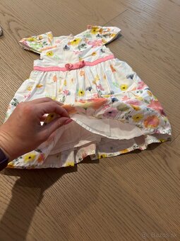 Slávnostné letné šaty pre dvojičky s čelenkou  č.74 - 4