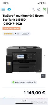 Tlačiareň multifunkčná Epson Eco Tank L15160 - 4