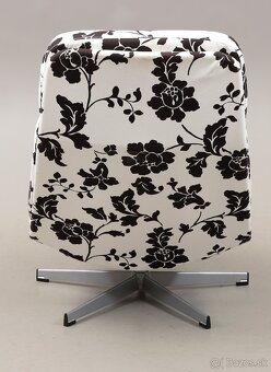Vintage IKEA Lunna 2 – kreslo s podnožkou (kvetinový vzor) - 4