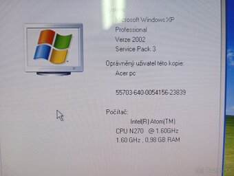 predám netbook ACER ASPIRE ONE A150 ZG5 , WINDOWS XP - 4