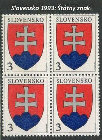 Poštové známky, filatelia: Slovensko, štvorbloky - 4