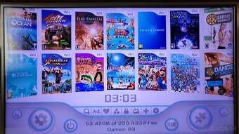 Nintendo Wii +256GB usb kluc +70hier +Balance board - 4