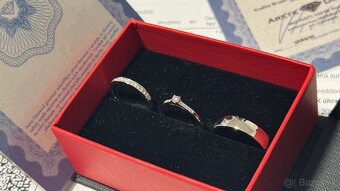 Diamantové prstene, obrúčky + zásnubný, - 4