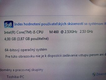 predám notebook TOSHIBA SATELLITE L650 , Windows 7. - 4