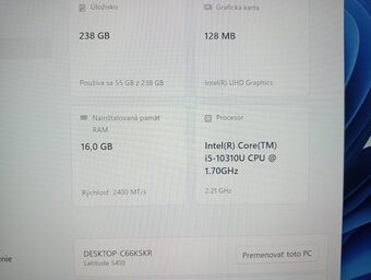 Dell Latitude 5410 , WIN11 , Intel core i5 ,16gb ram , ssd - 4