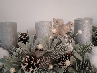 Veľký vianočný svietnik s veveričkou - 4