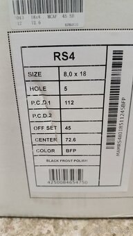 R18 5x112 mm ALU disky MAM RS4 - 4