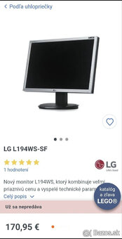 Predam monitor LG k PC velkost 19" - 4