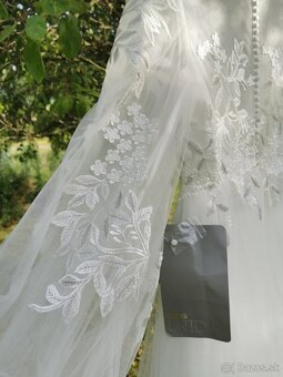 Svadobne saty - ASOS boho, nove - puff rukavy , M - 4