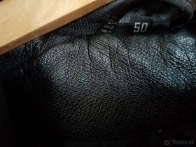 Pánske čierne kožené sako K-CERO, kožená bunda - 4