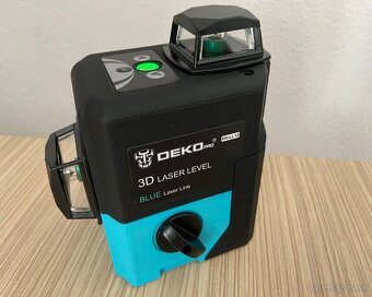 Profi 12 líniový 3D krížový samonivelačný zelený laser DEKO - 4