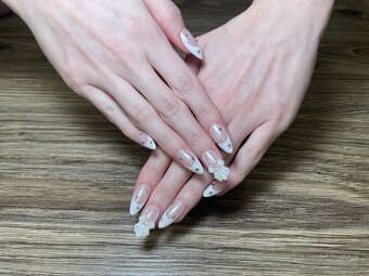 Press-on nechty - Bow Charm - 4