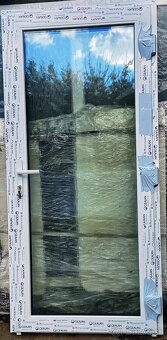 Predám vchodove dvere antracit, zlaty dub, 100x210 trojsklo - 4