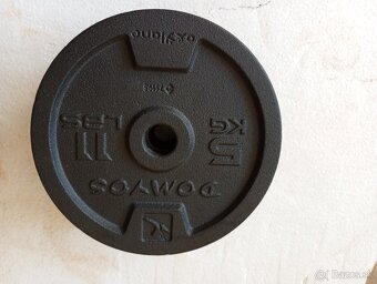 Liatinové kotúče DECATHLON/DOMYOS - 4 x 5kg, 4 x 10kg - NOVÉ - 4